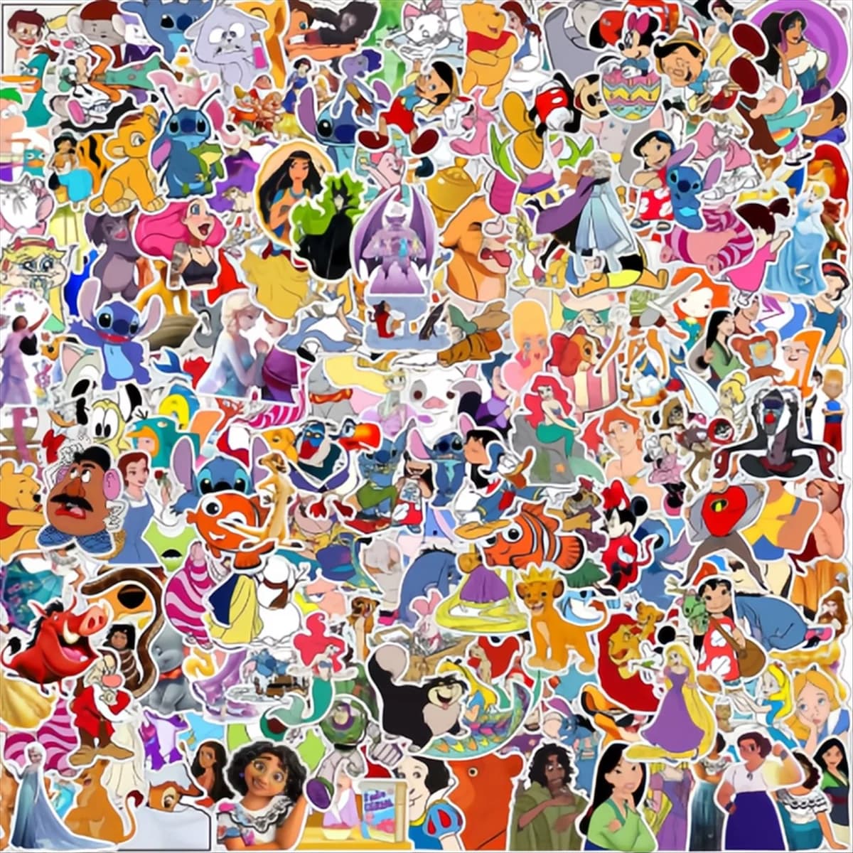 100 Pezzi Adesivi Cartoon Assortiti Carini per Laptop, Skateboard, Telefono, Auto, Graffiti, Giocattoli per Bambini