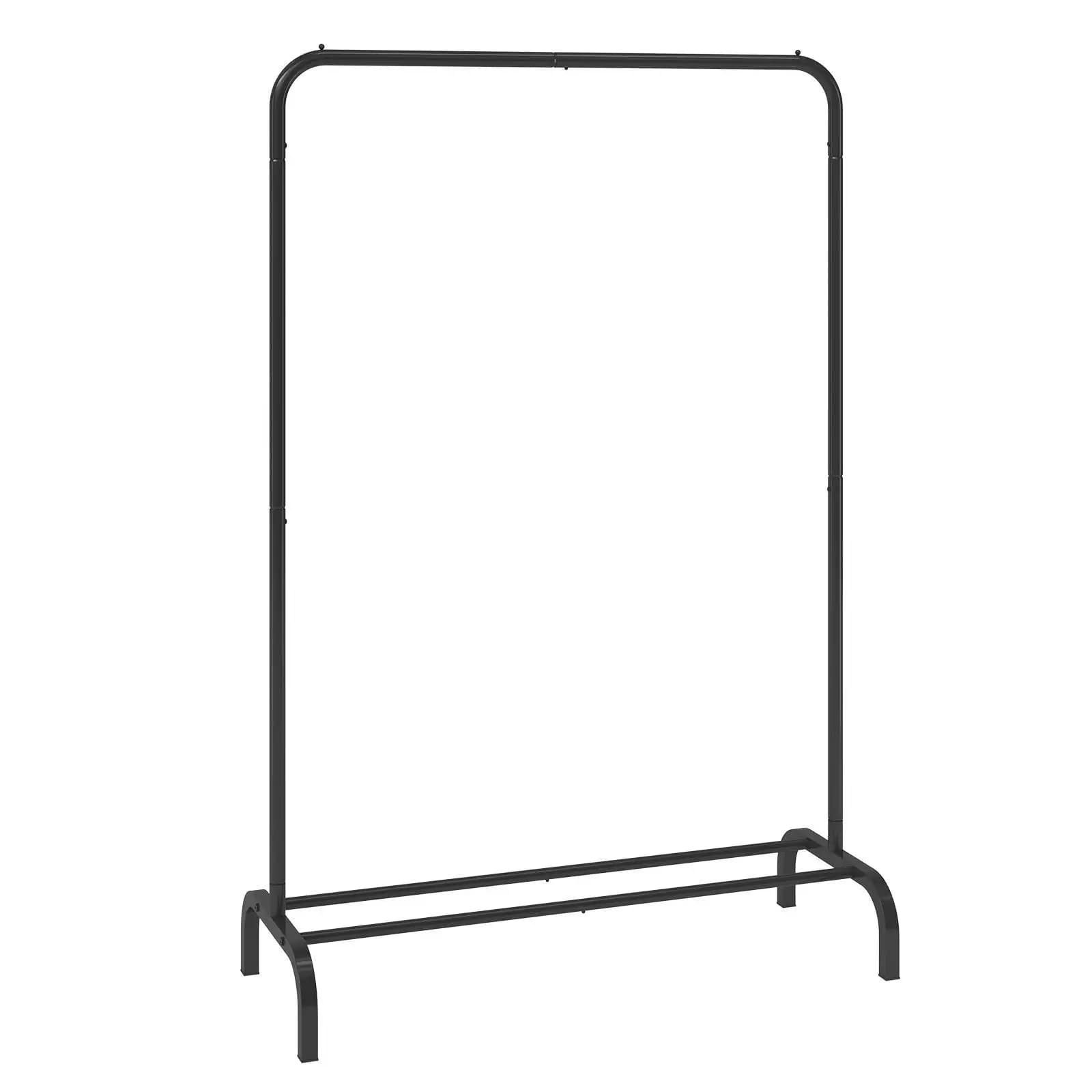 Heavy Duty Clothes Rack Freestanding Garment Rack with Hanging Rod and Bottom Storage Shelf Sturdy Portable Wardrobe Organizer Clothing Stand Coat Hanger for Bedroom Guest Room Laundry Indoor