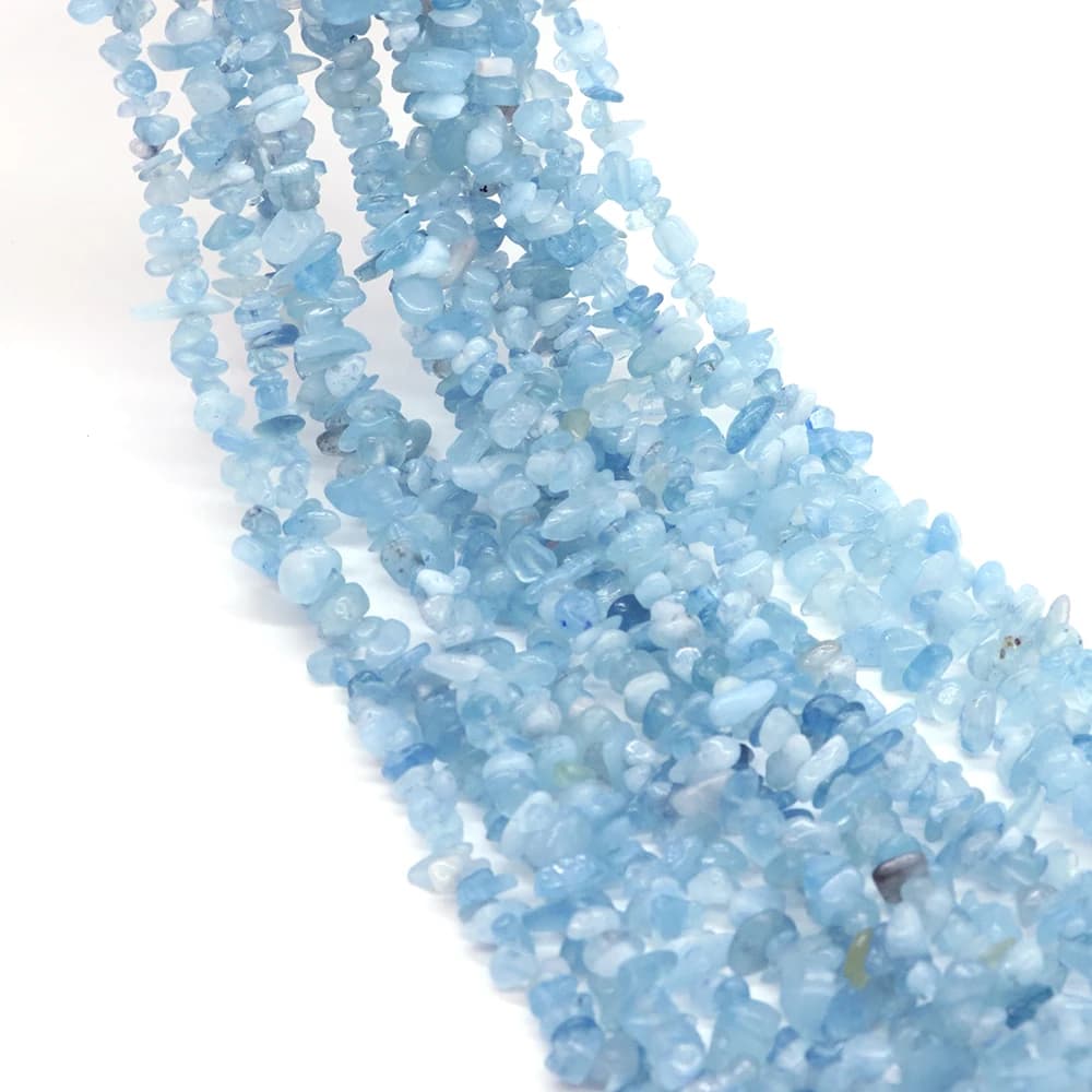 Cristalli naturali Acquamarina a forma libera Chip Pietre Perline Collana fai da te Bracciale Fascino Gemma Creazione di gioielli Accessorio per il regalo di festa