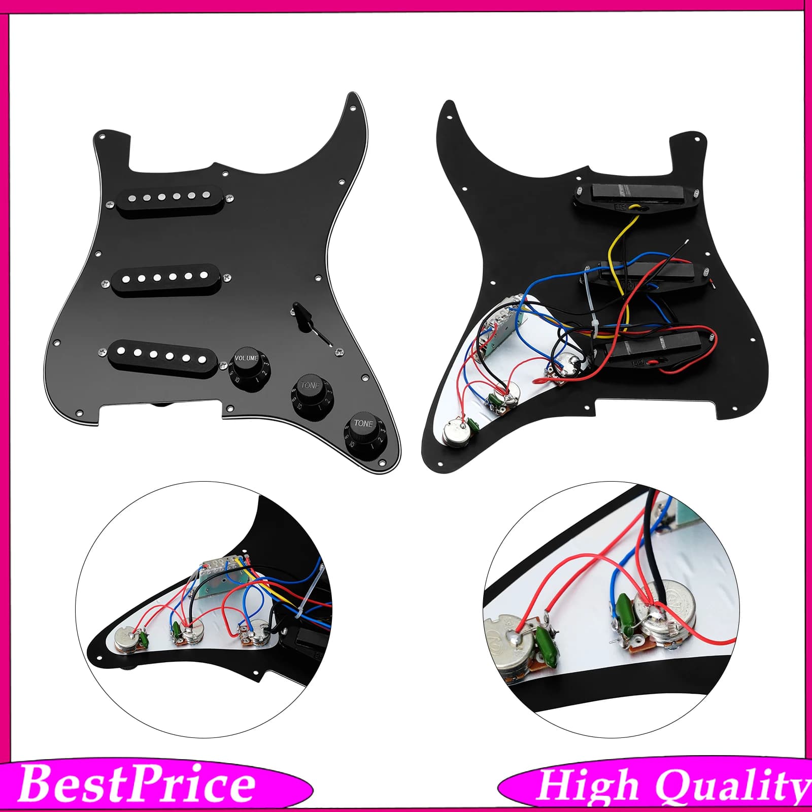 ST Electric Guitar Pickguard Pre‑Wired Pick Guard Guitar Replacement Repair DIY Project Accessories for Guitar Ornaments