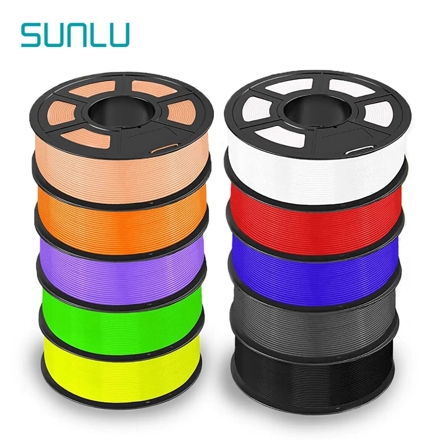 SUNLU 3D PLA/PLA META/PETG/ABS/TPU/PLA MATTE/PLA PLUS 1.75mm 10 Rolls 1KG/0.5KG 3D Printer Filament for 3D Printer