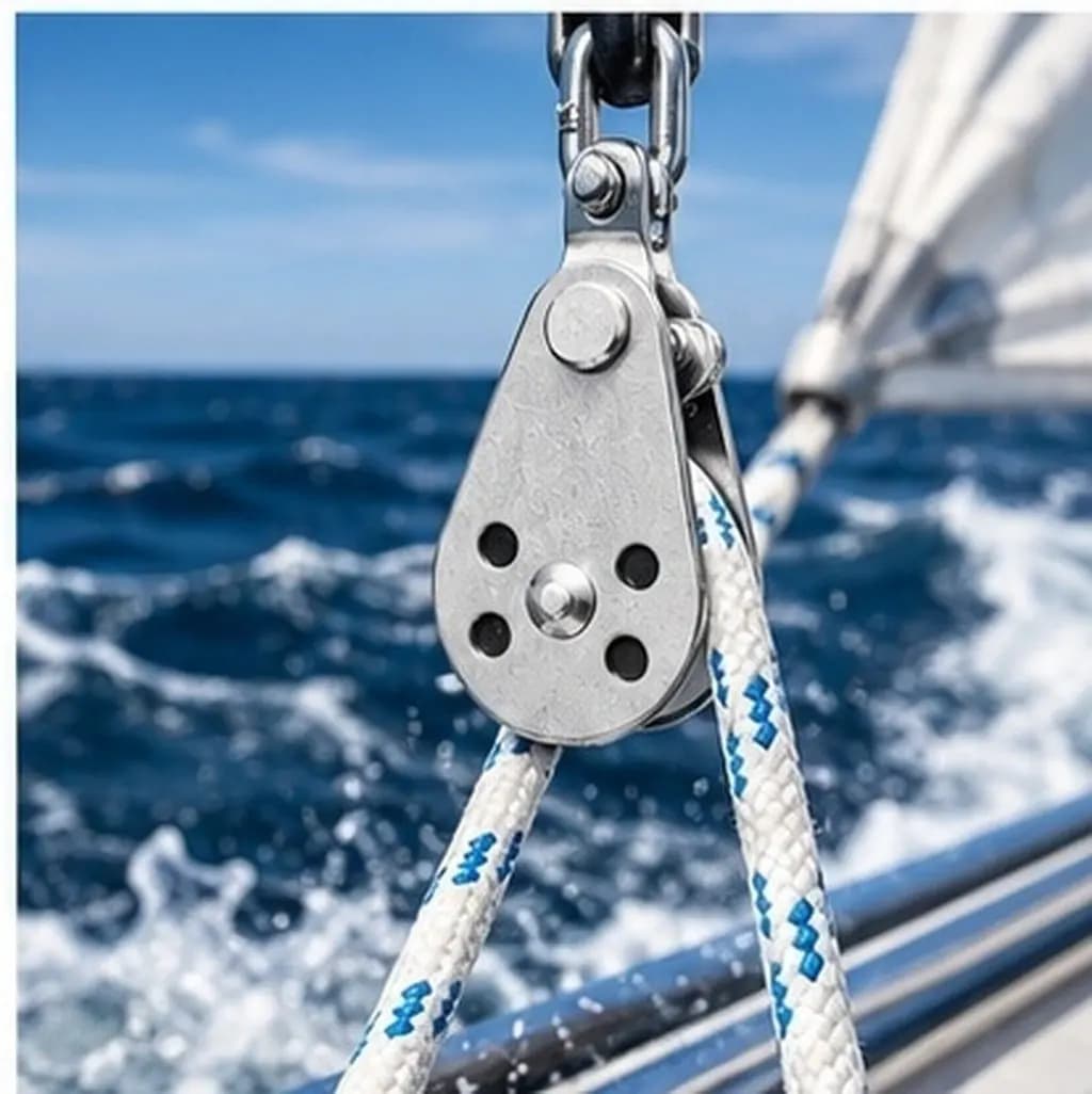 4Pcs Stainless Steel Nylon Marine Pulleys for Sailboat Rigging Yacht Deck Hardware Rope Management Boat Accessories Single