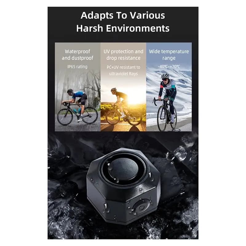 A89E-Waterproof Security System Bike Tail Light With Remote, Anti-Theft Functionality For E-Bicycle, Motorcycle