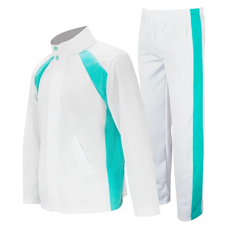 Oikawa Tooru Cosplay Costume Haikyuu Anime Sports Casual Set Coat Pants Aoba Johsai White School Uniform Volleyball Sportswear