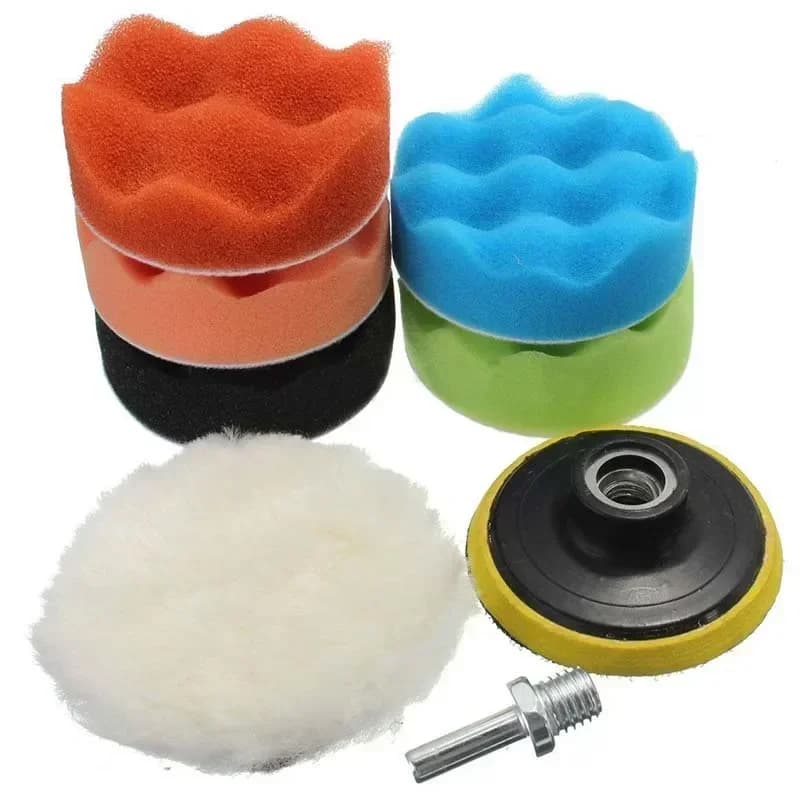 8 pcs 3 inch sponge pad set for self polishing disc polishing self polishing sponge polishing machine for self adapter for drill cleaning tools