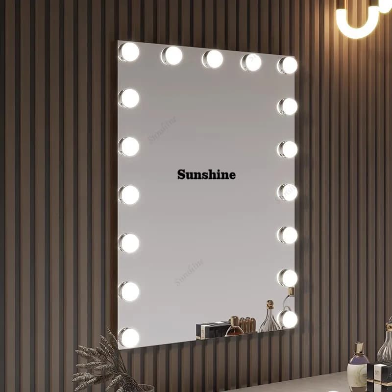 Specchio Nordico Illuminato per Bagno, Sicuro per Hotel, Universale, Unico, Moderno, Europeo, Trasparente, per Tavolo da Trucco, Decorazioni per la Stanza