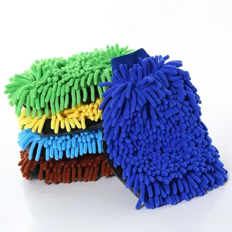 1pc Double Sided Addensato Lavaggio Driver Copertura Ciniglia Spazzola per la cura Peluche Trascinare Strumento di pulizia di bellezza per auto