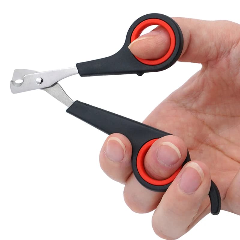 Pet Nail Scissors Bird Parrot Small Animals Accessory Grooming Tool Nail Scissors Clipper Black And Red