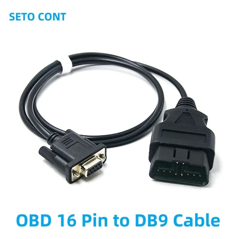 Cavo OBD J1962 12V 24V 100 CM 16 pin maschio a DB9 femmina VGA D-sub 9 pin adattatore OBDII linea porta seriale RS232 cavo OBD2