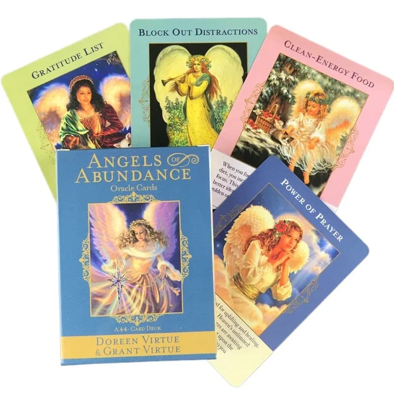 Angeli dell'abbondanza carte Oracle carta dei tarocchi con guida inglese amico Family Party Toys scheda di gioco da tavolo