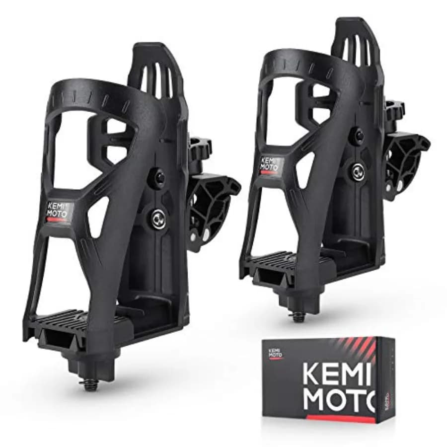 Portabicchieri ATV Migliorato, Supporto per Bevande da Moto, Portabottiglie da Manubrio con Morsetto in Metallo da 0,6 "-0,56" per Scooter e Bici