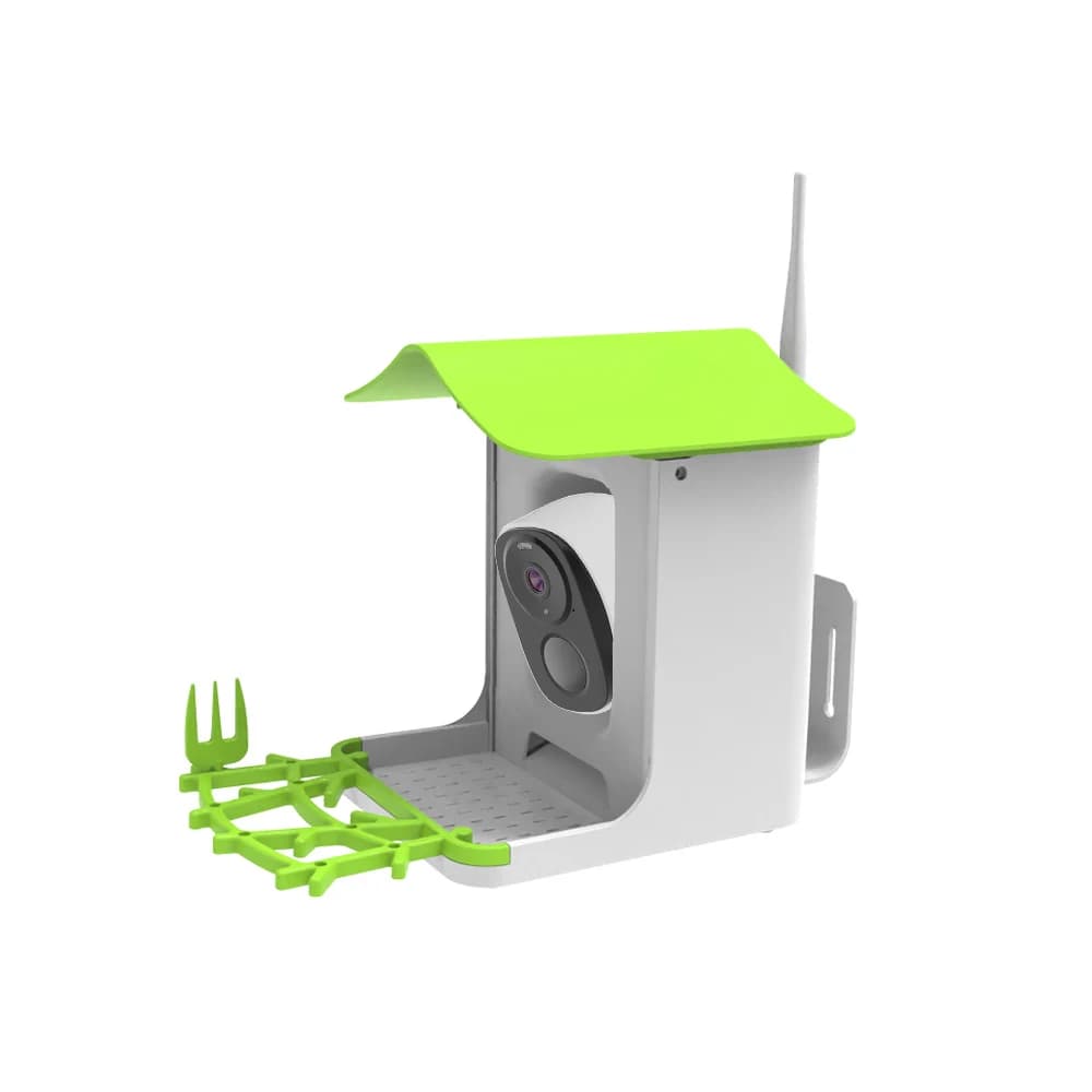 STLFSmart Feeder per uccelli Telecamera HD Controllo app mobile Sistema di monitoraggio esterno ad energia solare resistente agli agenti atmosferici