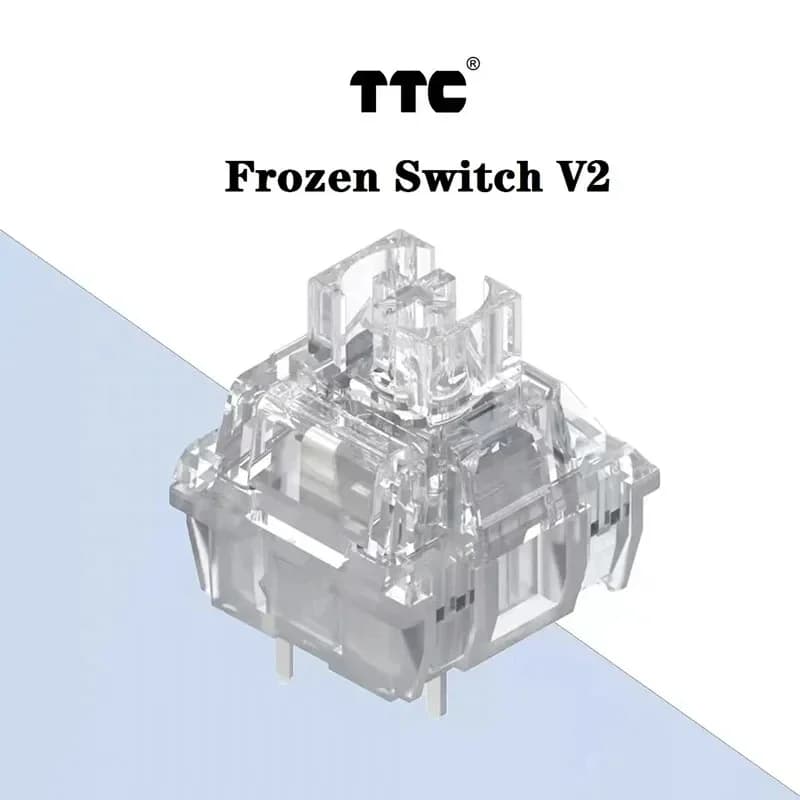 TTC Frozen Switch V2 Silent Mute Linear 3 Pins 39gf RGB Transparent Custom switches for Mechanical Keyboard