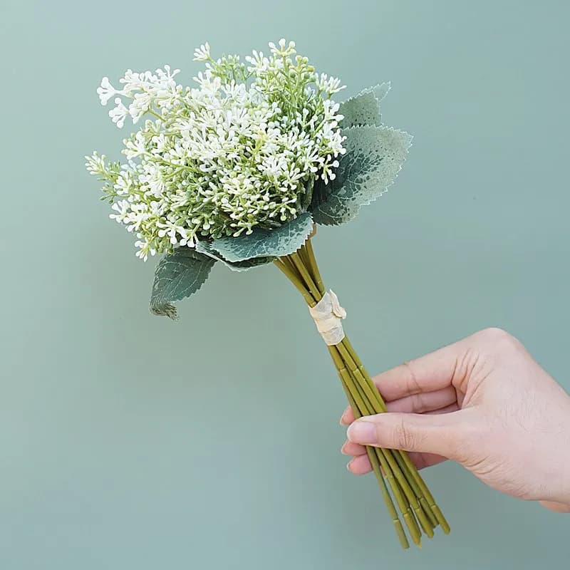 1 Bunch Millet Grass Artificial Flower for Plant Wall Home Garden DIY Craft Bouquet Filler