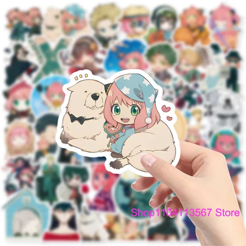 30/50PCS Cute Kawaii SPY×FAMILY Stickers Genshin Impact Bleach Pack Decal Stationery Scrapbook Notebook Diary Graffiti Sticker