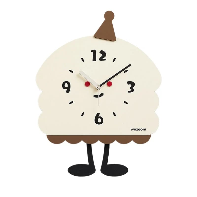 Cream wind creative clock wall clock decoration, simple modern home wall watch in the living room