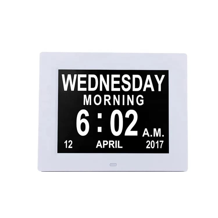 Sveglia Digitale Smart da Scrivania con Display LED da 10 Pollici, Calendario e Cornice Fotografica Digitale 4K