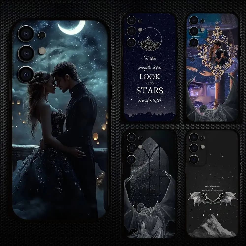 Custodia per telefono Acotar A Court Of Mist And Fury per Samsung S25,S24,S21,S22,S23,S30,Ultra,S20,Plus,Fe,Lite,Note,10.9,5G Cover nera