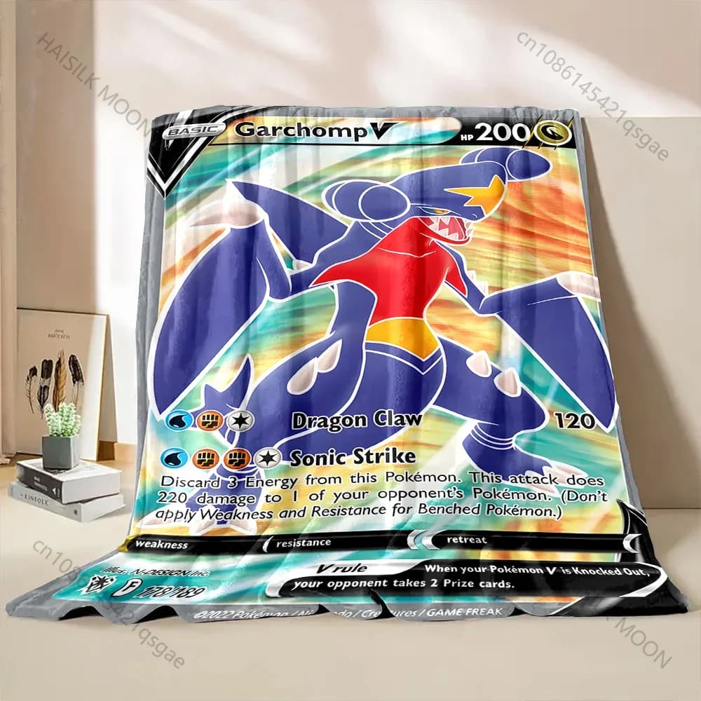 1PC Pokemon Card G-Garchomp Coperta stampata per viaggi in casa, coperta morbida e confortevole per adulti e bambini, regali di lusso