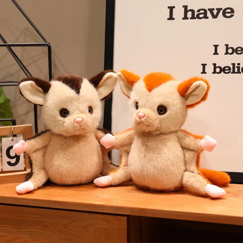 Cartoon Anime Sugar Glider Doll Peluche Simpatico scoiattolo volante realistico Peluche Bambole di pezza Bambini Giocattolo lenitivo Regali di compleanno