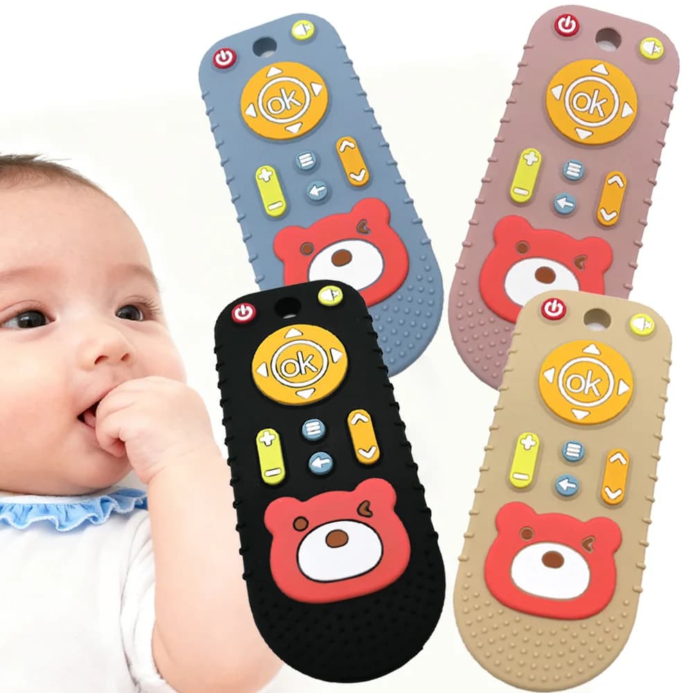 Massaggiagengive in silicone telecomandato - Giocattolo quotidiano per alleviare la dentizione per neonati e bambini piccoli