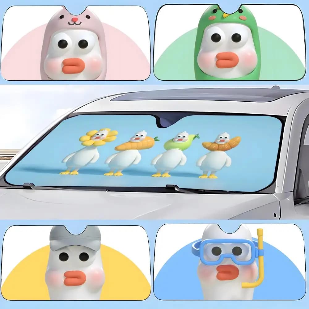 Parasole per auto S-Silly Goose, parasole per parabrezza, protezione solare, regali originali per auto.