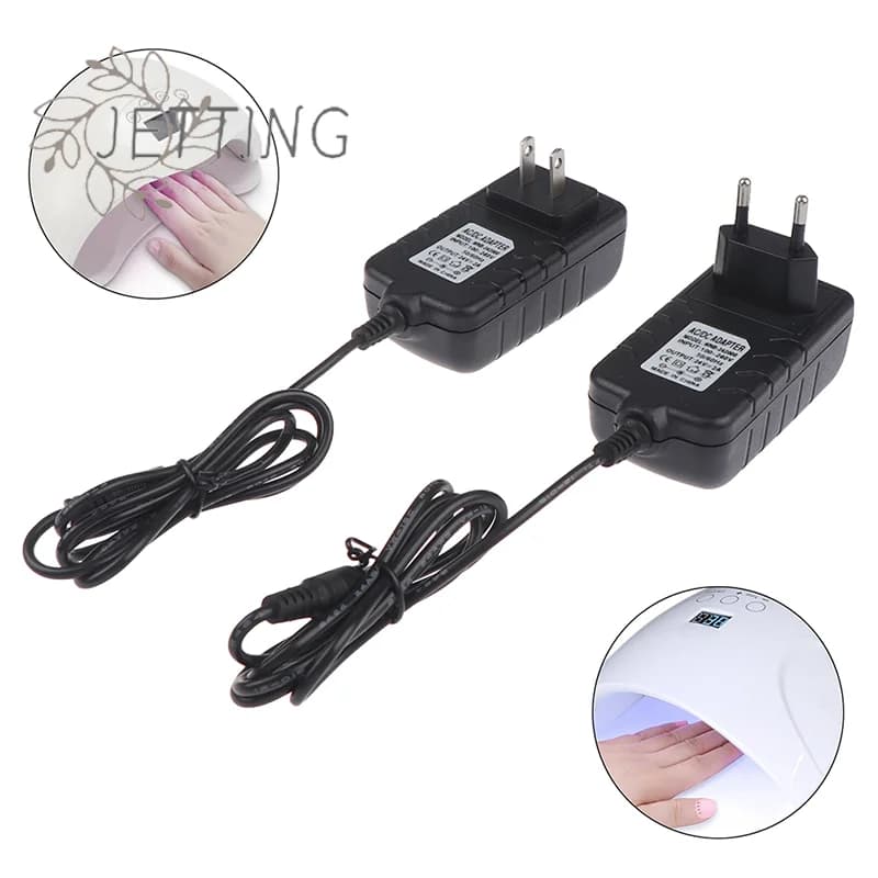Hot 1Pc DC 24V 2A Adattatore di Alimentazione Caricatore 48W Spina USA/UE per UV HA CONDOTTO LA Lampada Della Luce Unghie Asciugatrice Spina UE/USA