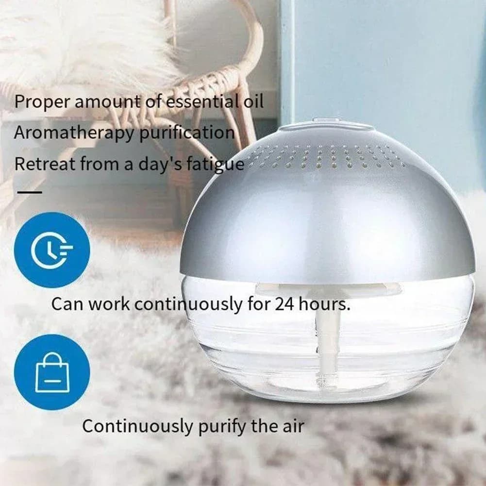 Deodorante per ambienti Purificatore d'aria Uso continuo 24 ore su 24 Luce LED che cambia colore Rimozione completa della polvere per la purificazione dell'aria