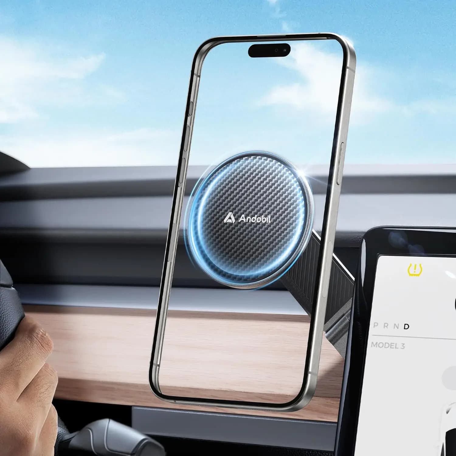 Supporto Magnetico per Telefono da Auto con Design Pieghevole, Rotazione a 360° ° Supporto regolabile per smartphone
