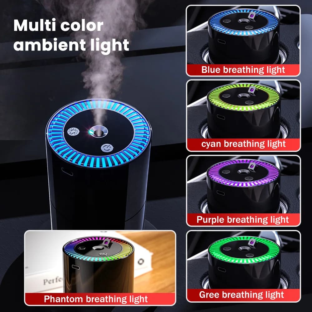 Luce ricaricabile a 7 colori Star Light 5 velocità portatile per auto Macchina per aromaterapia Diffusore di oli essenziali Purificatore d'aria domestico Pro