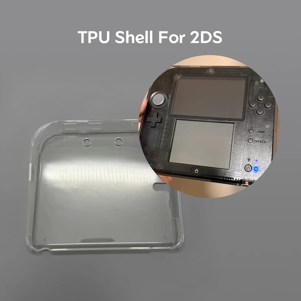 High Quality TPU protection Shell for 2DS.Handheld Soft Crystal Case Game Console Protective Case