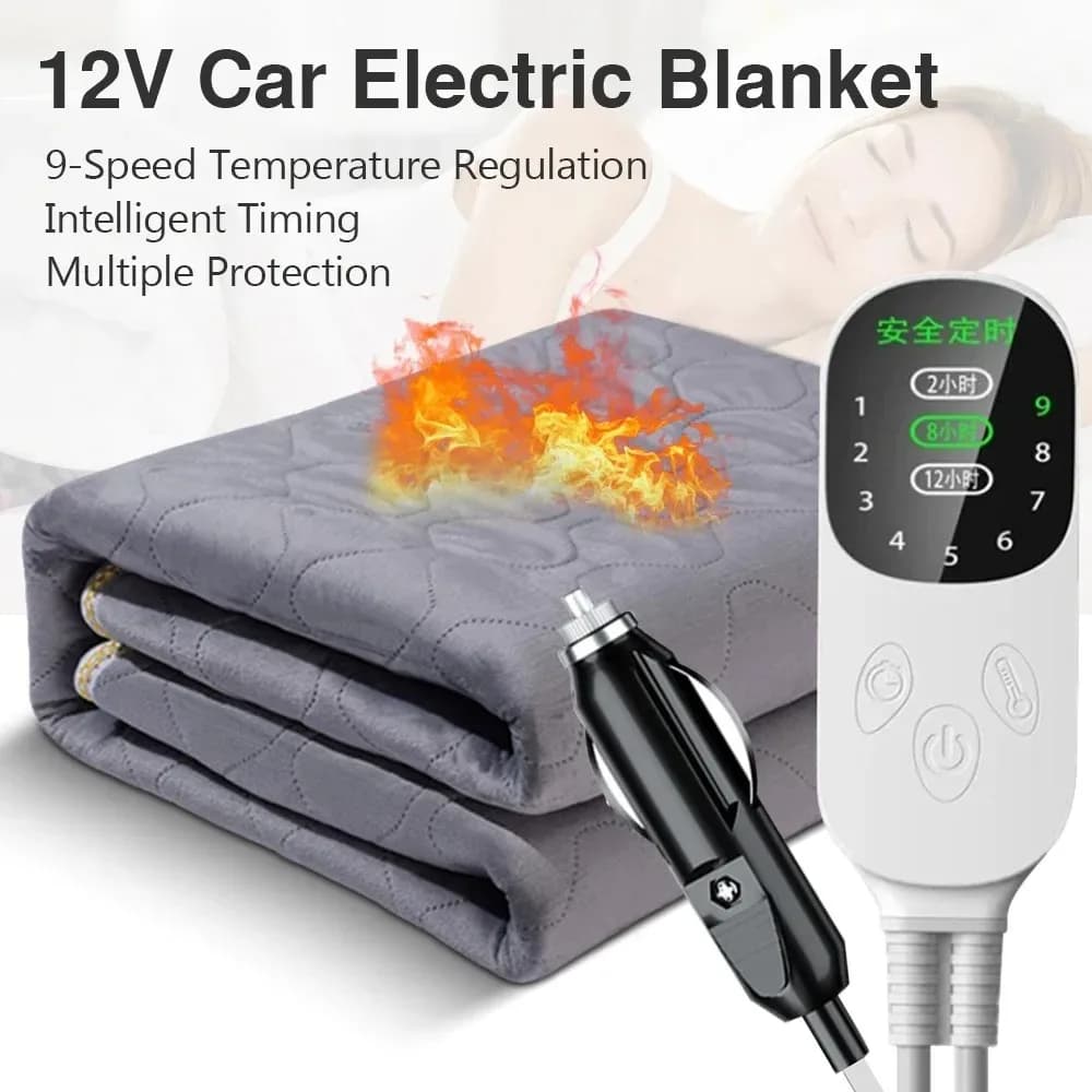 Riscaldatore caldo per traversina per coperta elettrica per auto 12V per camion da campeggio veicoli fuoristrada coperta riscaldata cuscino riscaldante per sedile caldo