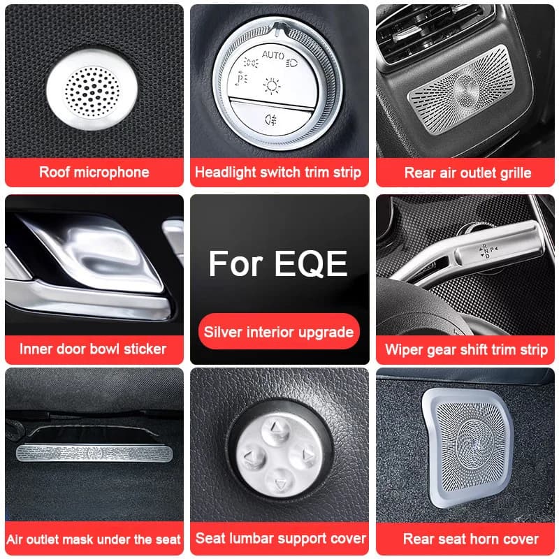 Per Mercedes Benz EQE V295 X294 2022 2023 2024 2025 2026, Copertura Altoparlante Portiera Auto, Cornice Altoparlante Cruscotto, Adesivi Pulsanti P Interni