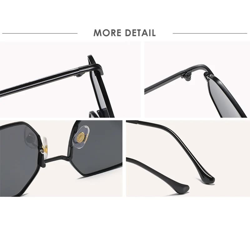 New retro small frame sunglasses for men and women, European and American street photography, metal sunglasses, multilateral octagonal glasses Glasses