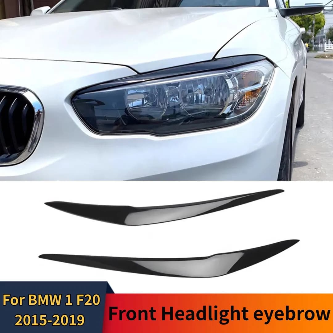Finitura Sopracciglio Faro Anteriore per BMW Serie 1 F20 F21 116d 118i 120i 2015-2019 Accessori Tuning Styling Kit Carrozzeria 2 Pezzi