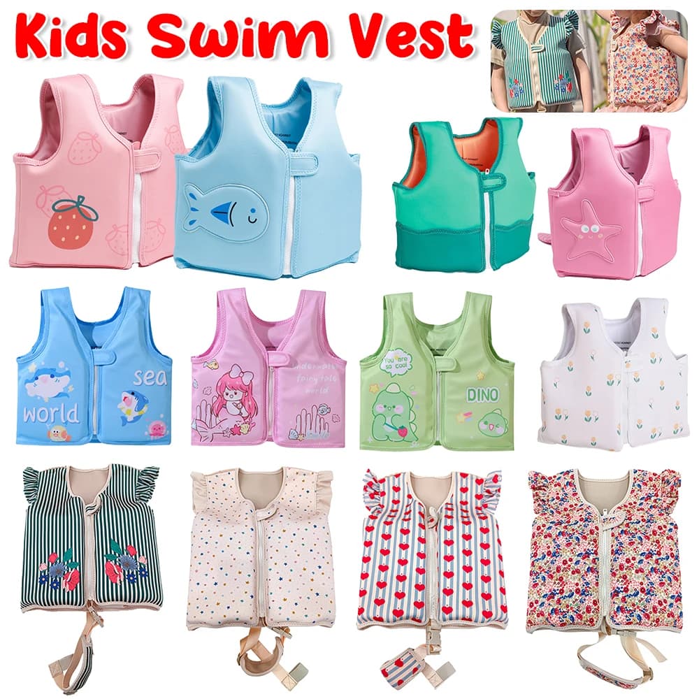 Gilet da bagno per bambini giubbotto di salvataggio per bambini giubbotto di galleggiamento per bambini per ragazze costume da bagno per piscina giubbotto di salvataggio costumi da bagno estivi da spiaggia