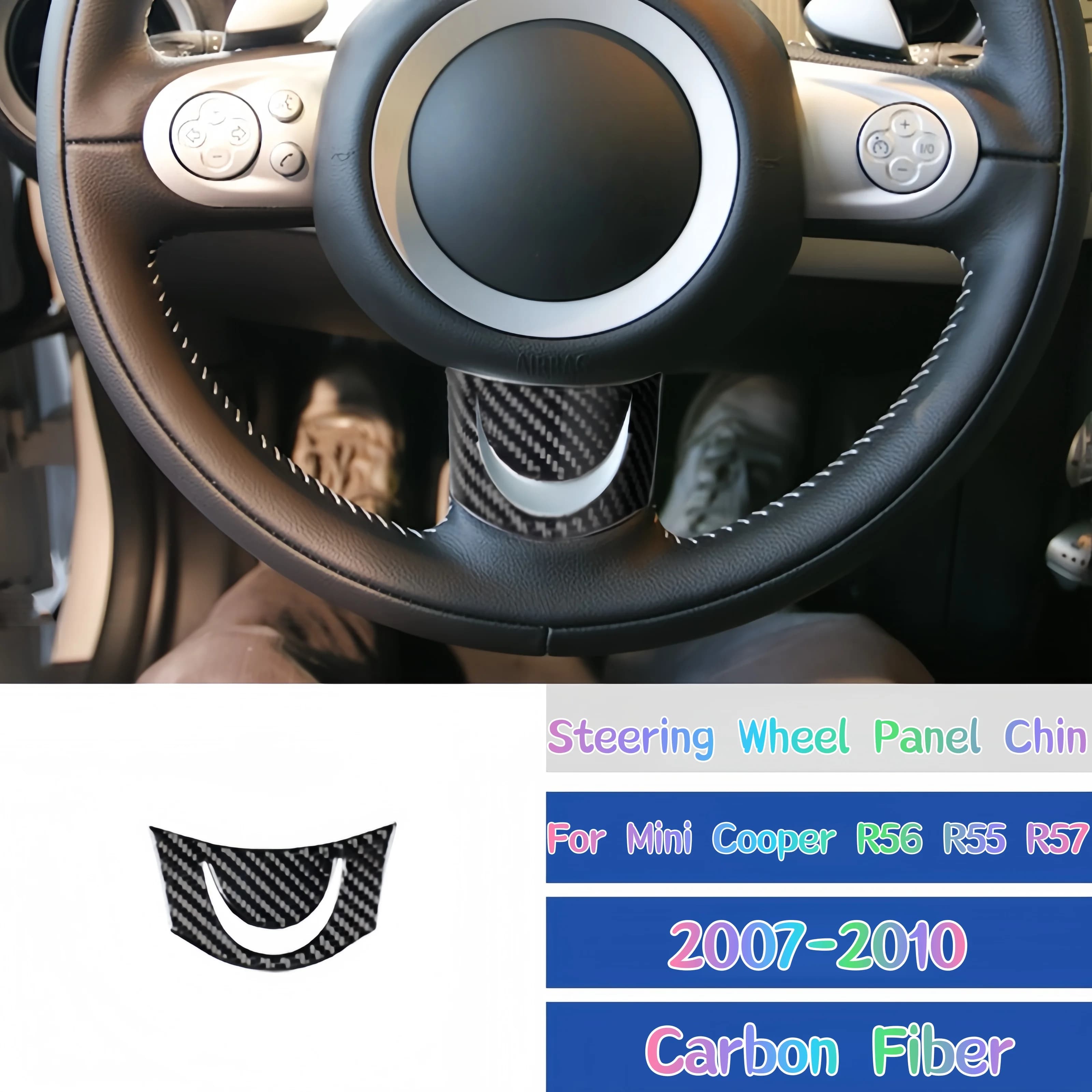 For Mini Cooper R56 R55 R57 2007-2010 Interior Accessories Auto Volante Panel Mento Decor Cover Trim Sticker