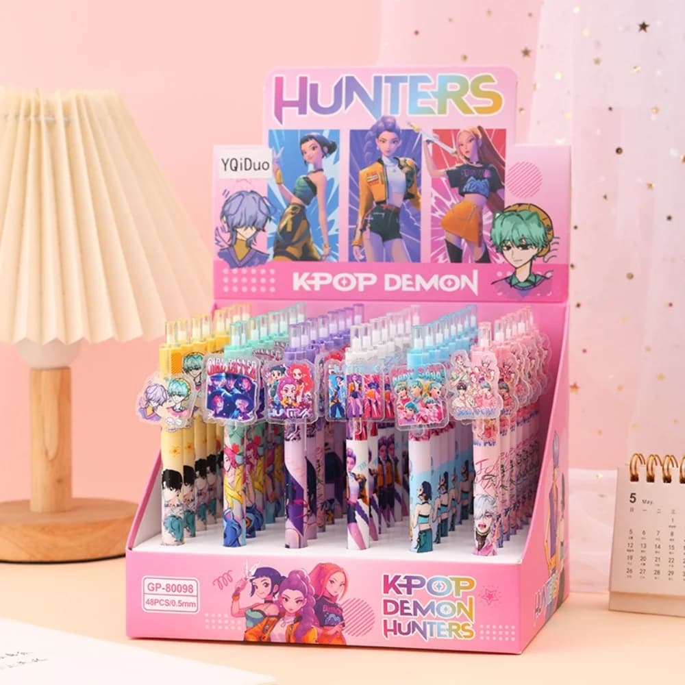 Penna Gel Anime K-pop Demonl Hunter, Penna a Sfera Carina ad Asciugatura Rapida, Scrittura Fluida, Forniture per Ufficio e Scuola, Regalo per le Feste