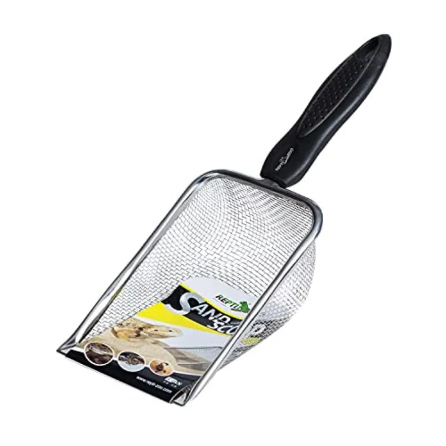 Reptile Sand Stainless Steel Fine Mesh Reptile Substrate Metal Sand Shovel Terrarium Substrate Long-Lasting Litter Cleaner Corn