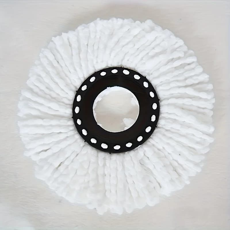 Pack of 4 spare parts for rotating broom - Round microfiber round heads for easy cleaning, compatible with most rotating brooms