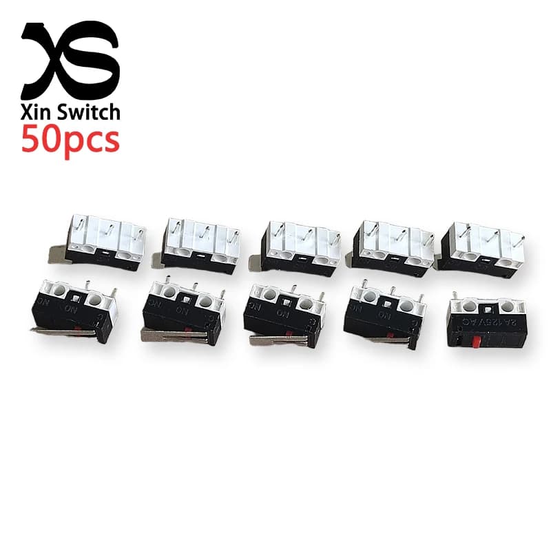 50 PZ Piccolo Micro Interruttore Del Mouse 12.5*5.7*6.5 Senza Maniglia/Lunghezza Della Maniglia 8.5mm-15mm C NO NC 3 Pin 2A 125 V AC Finecorsa