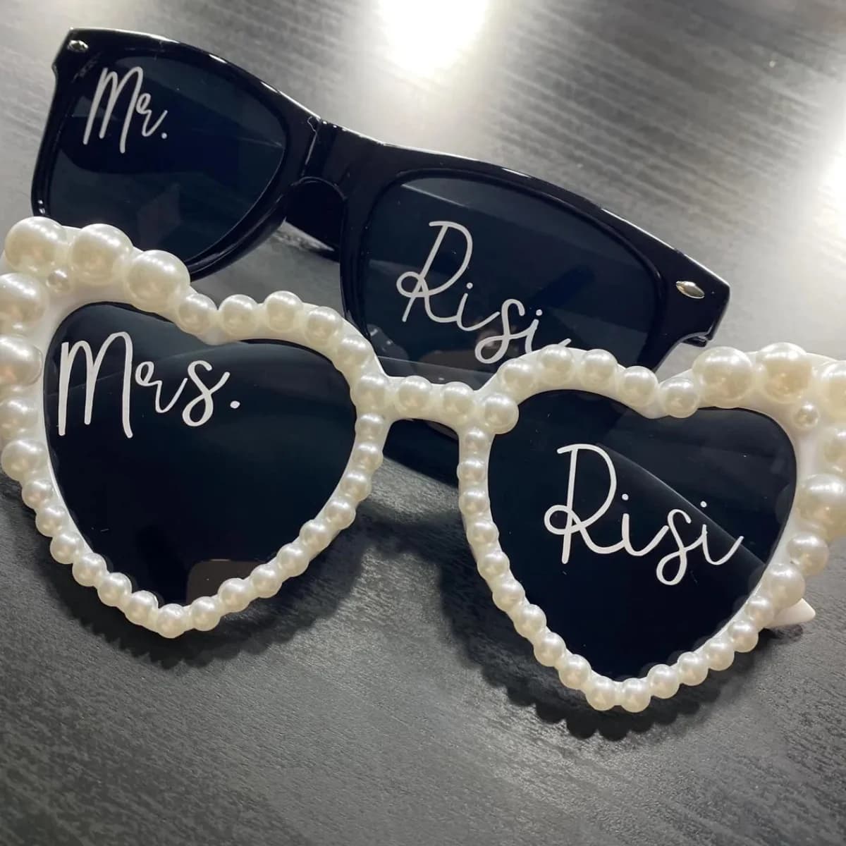 10/20/30 pezzi OCCHIALI DA SOLE BRIDE & GROOM Sig e Mrs