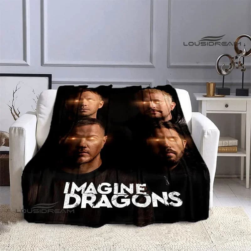 Rock Band Imagine Dragons coperta stampata flanella coperte calde fodere per letto coperta morbida e confortevole regalo di compleanno