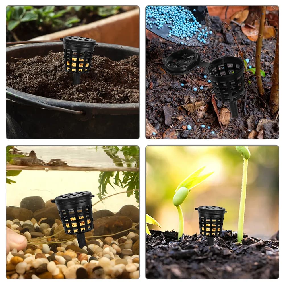 100 Pezzi Contenitori per Fertilizzante Bonsai, Scatole in Plastica Riutilizzabili per Piante in Vaso, Giardino e Balcone