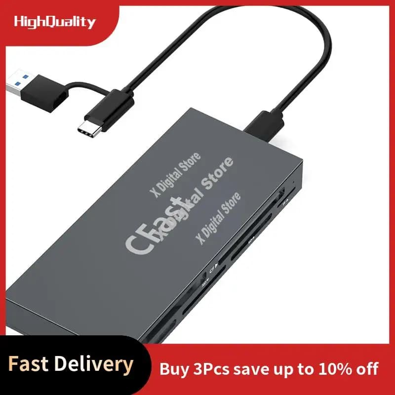 6 carte allo stesso tempo Leggi CF/MS/SD/TF/XD/Cfast Lettore di schede per fotocamera Lettore di schede di memoria per tablet per telefono cellulare-ABVK