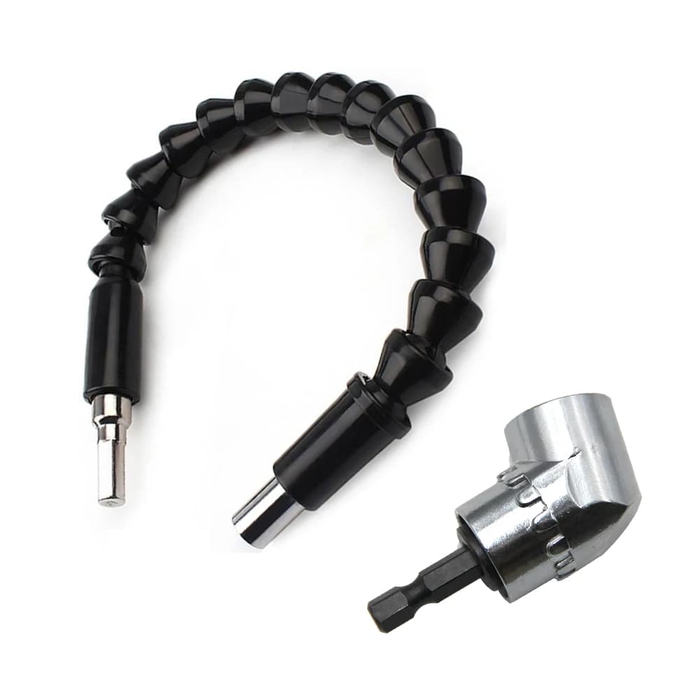 Dispositivo angolare per trapano elettrico con giunto per cacciavite girevole da 105 gradi Set di strumenti per manicotto per biella con albero flessibile universale da 300 mm