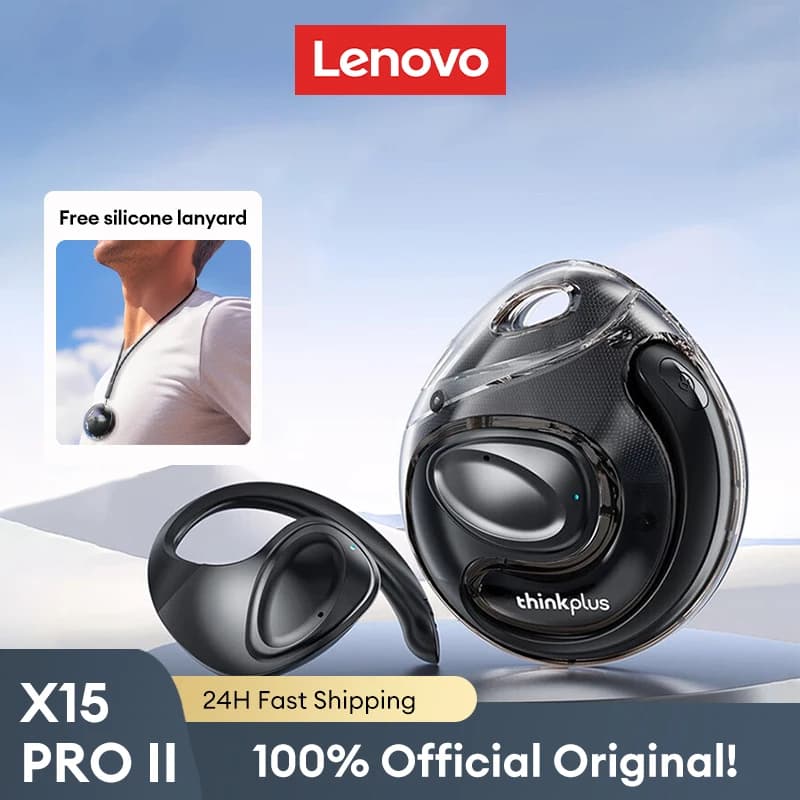 Originale Lenovo X15 PRO II Auricolari Wireless Gancio per l'orecchio OWS Auricolari Bluetooth Gioco Musica Chiamata Cuffie Sport Auricolare impermeabile