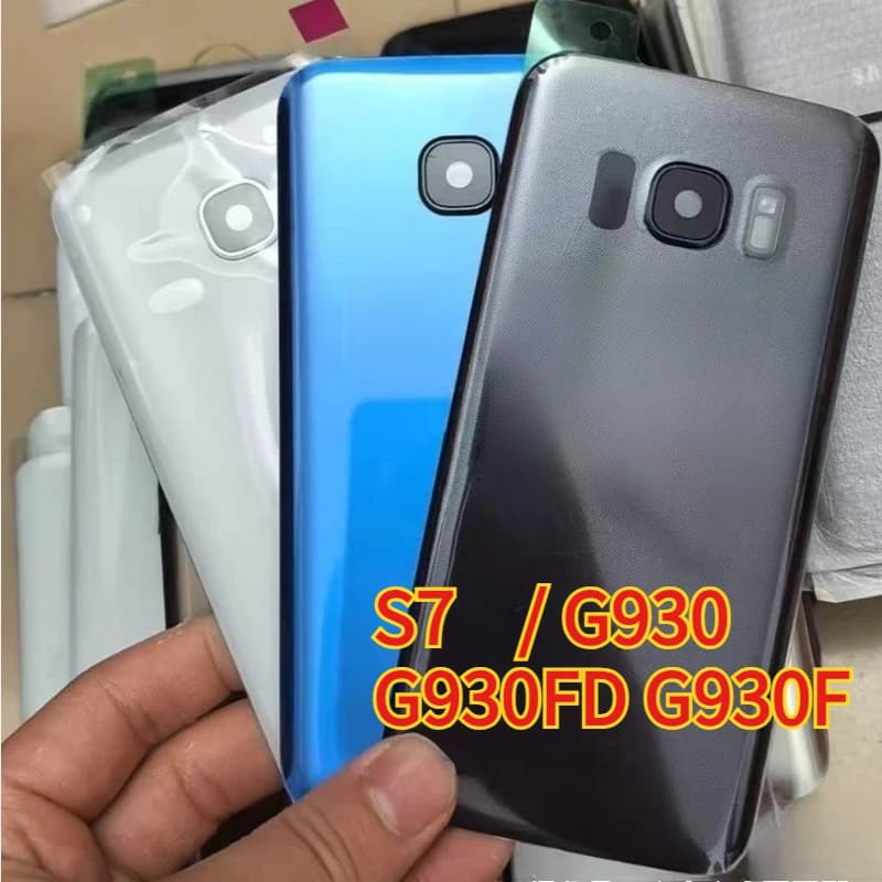 S 7 Battery Back Cover Replacement For Samsung Galaxy S7 G930 G930FD G930F Glass Housing Door Phone Rear Case + Camera Lens