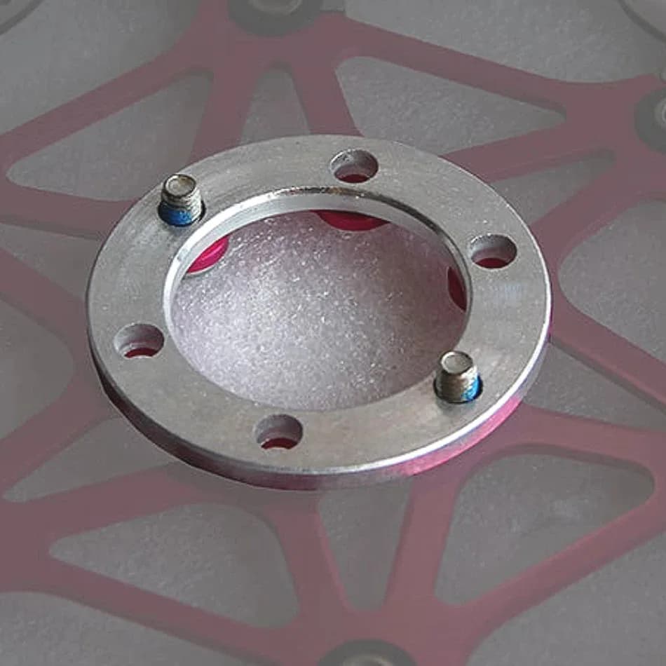 Dischi Freno per Monopattino Elettrico, Guarnizioni da 3mm, Bicicletta 6 Fori con Rondelle da 2mm, Cuscinetto di Rialzo Mozzo da 4mm, Cuscinetto di Rialzo Mozzo a Fiore da 5mm - Rondella Nera