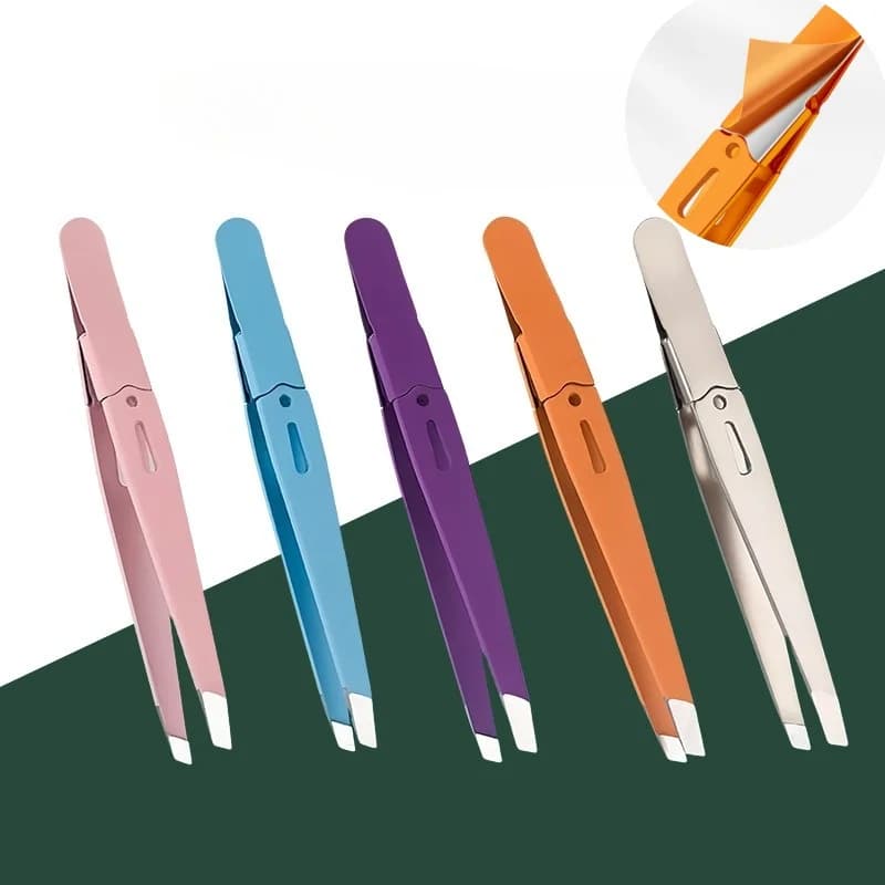 Supplies for Eyebrow Makeup Tools Grips Colorful Hair Beauty Fine Peel Extractor Stainless Steel Tilt Eyebrow Extractor Removal